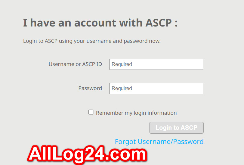 Ascp Login